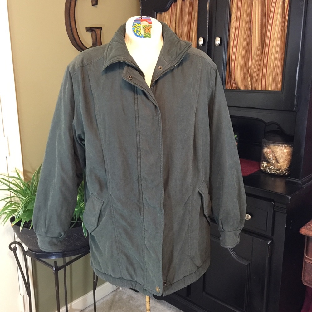 Westbound Men’s Green Zip Front Coat Size M